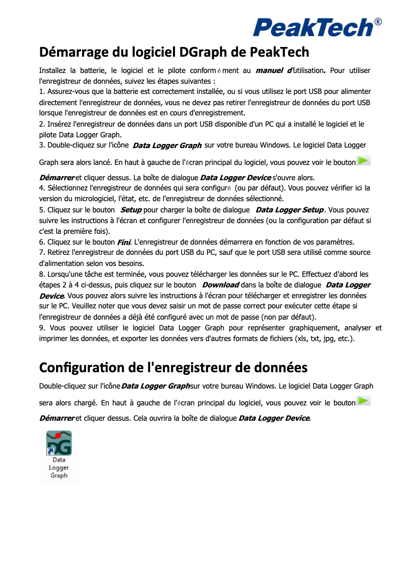 Page 1 de la notice Manuel utilisateur PeakTech 5185