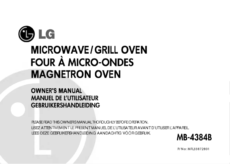 Page n°1 - Manuel utilisateur LG MB-4384B