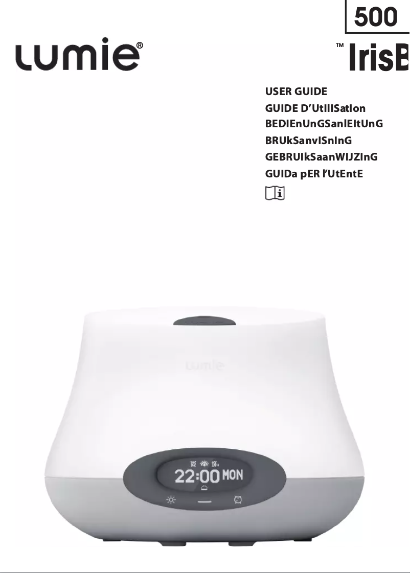 Image de la première page du manuel de l'appareil Bodyclock IRIS 500