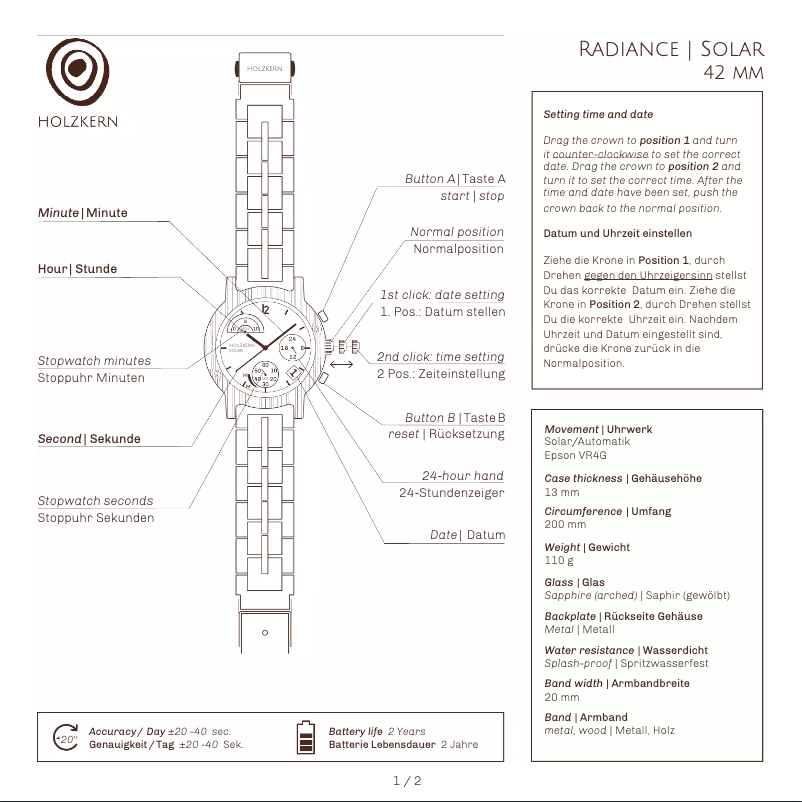 Image de la première page du manuel de l'appareil Gamma
