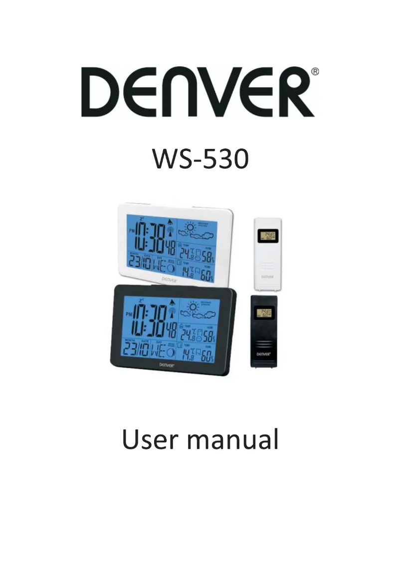 Page n°1 - Manuel utilisateur Denver WS-530