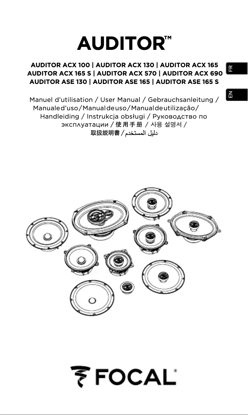 Page 1 de la notice Manuel utilisateur Focal ACX 165
