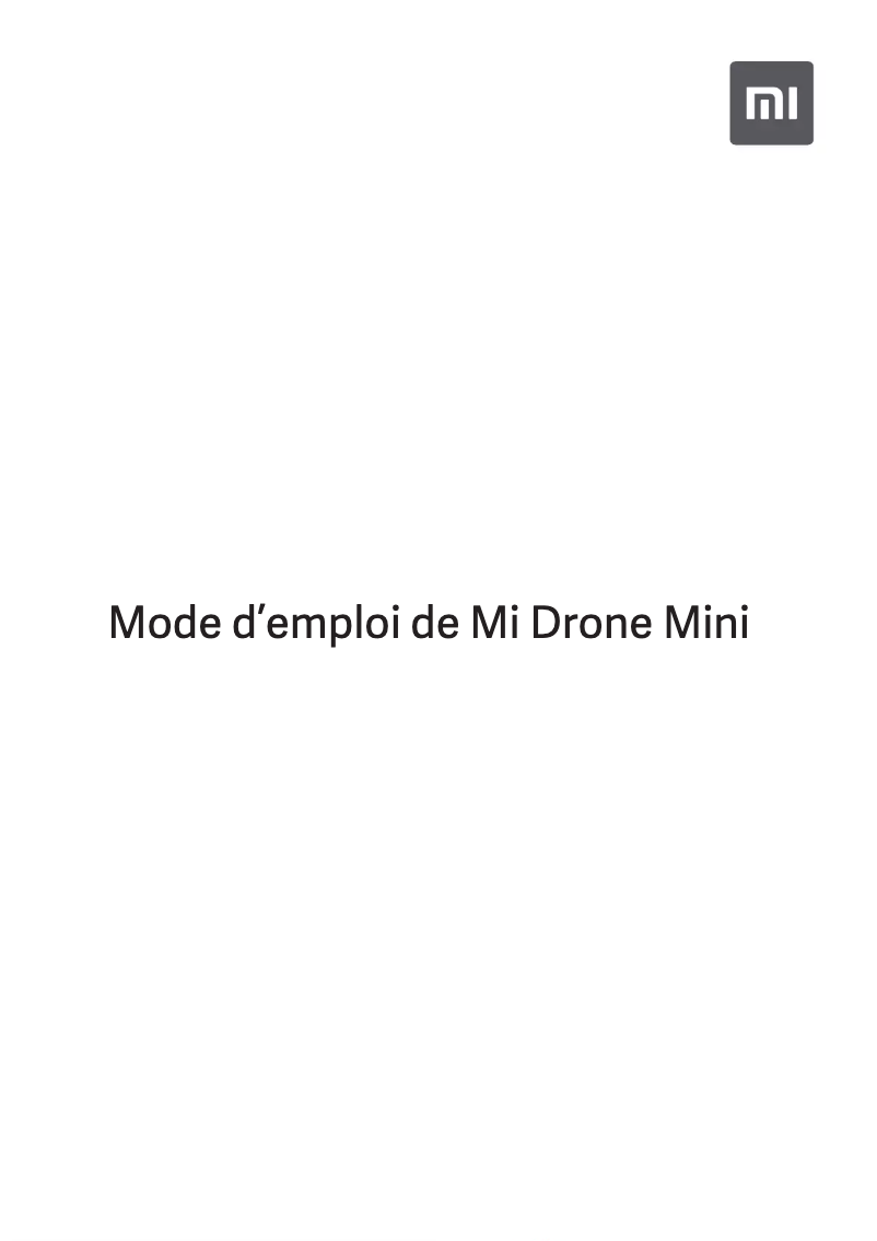 Image de la première page du manuel de l'appareil Mi Drone Mini