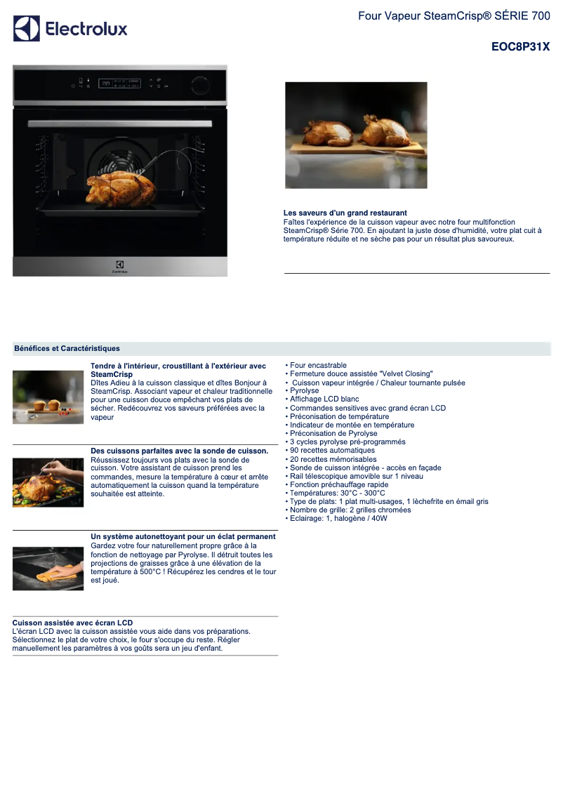 Image de la première page du manuel de l'appareil EOC8P31X