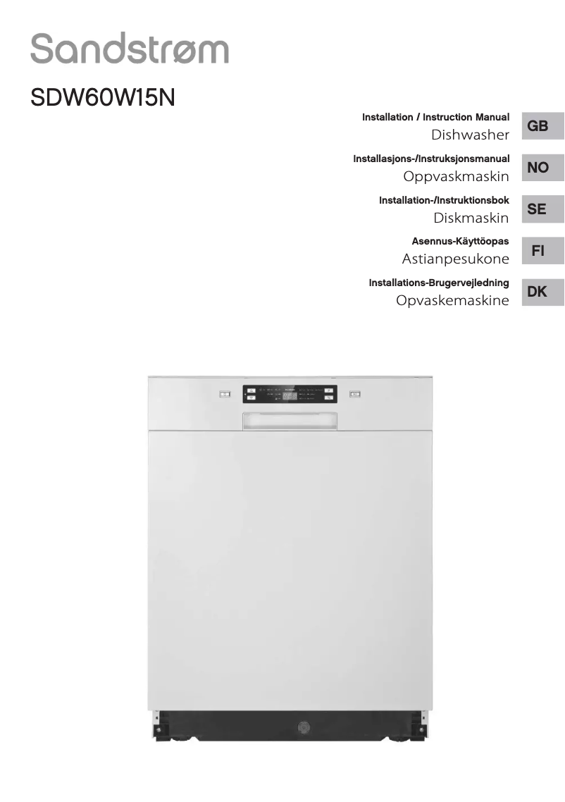 Page 1 de la notice Manuel utilisateur Sandstrøm SDW60W15N