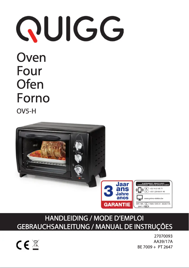 Page 1 de la notice Manuel utilisateur Primo OV5