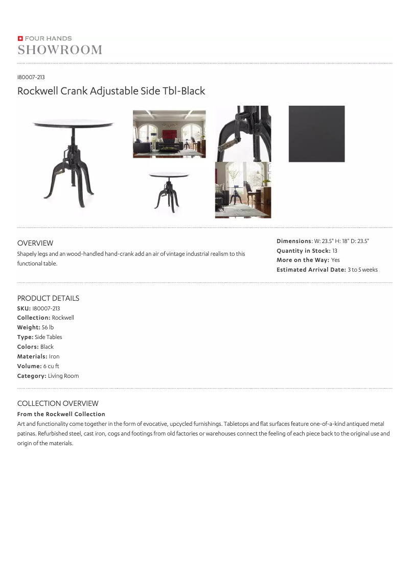 Page 1 de la notice Manuel utilisateur Four Hands I80007-213