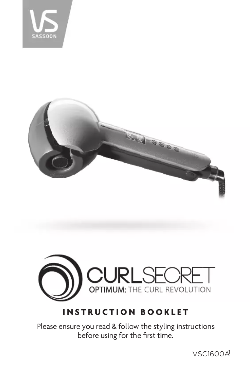 Image de la première page du manuel de l'appareil Curl Secret Optimum VSC1600A