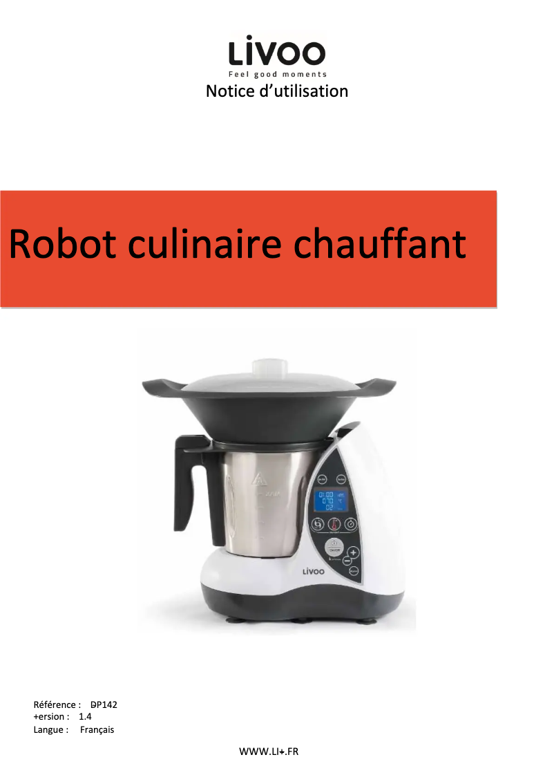 Page n°1 - Manuel utilisateur Livoo DOP142