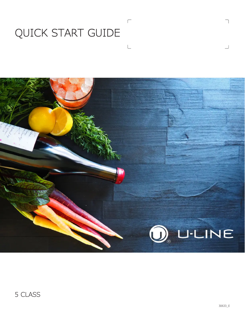 Page n°1 - Guide de démarrage rapide U-Line HBV518