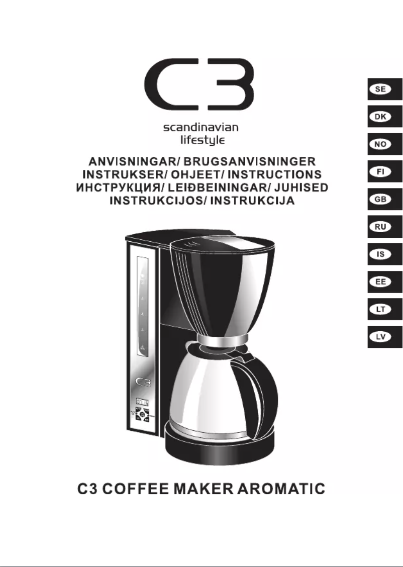 Page 1 de la notice Manuel utilisateur C3 Aromatic