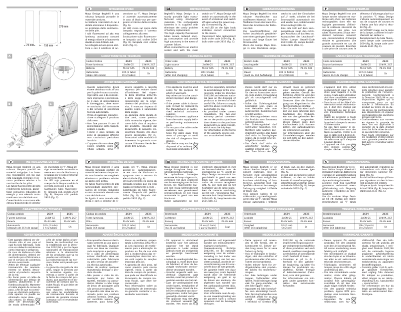 Page 1 de la notice Manuel utilisateur Beghelli Maya Design