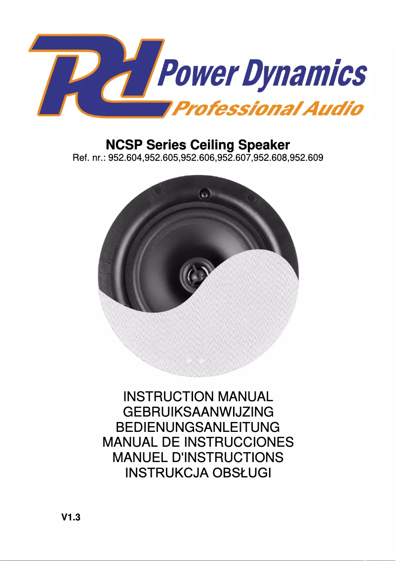 Page 1 de la notice Manuel utilisateur Power Dynamics NCSP5