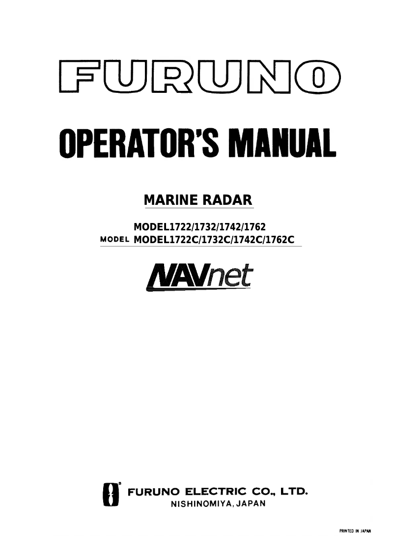 Image de la première page du manuel de l'appareil 1722C