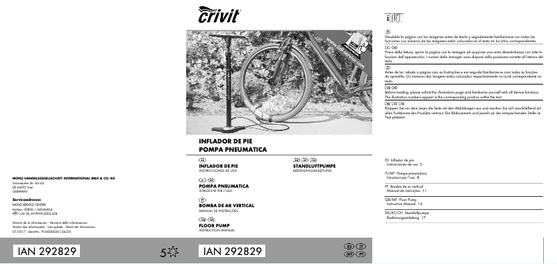 Image de la première page du manuel de l'appareil IAN 292829