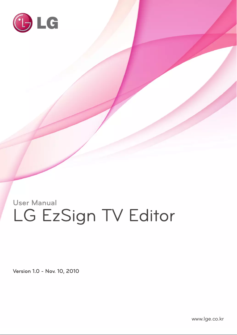 Page n°1 - Manuel utilisateur LG EzSign TV 37LD452B