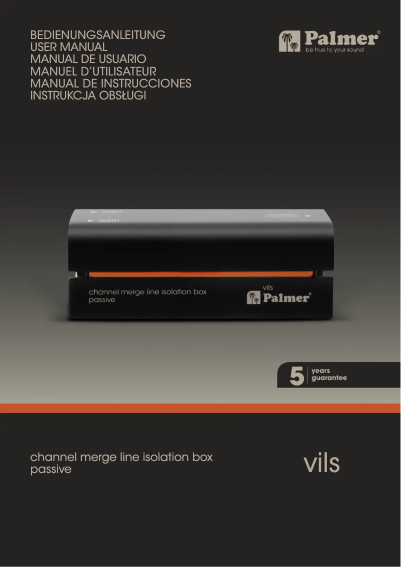 Page n°1 - Manuel utilisateur Palmer Vils