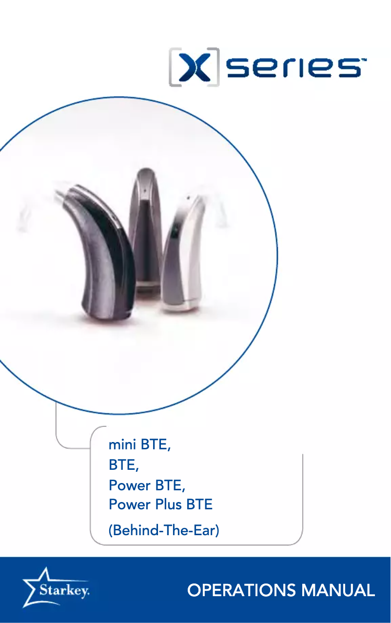 Page 1 de la notice Manuel utilisateur Starkey X Series Power BTE