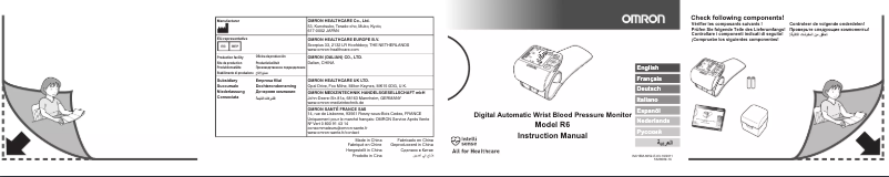 Page n°1 - Manuel utilisateur Omron R6