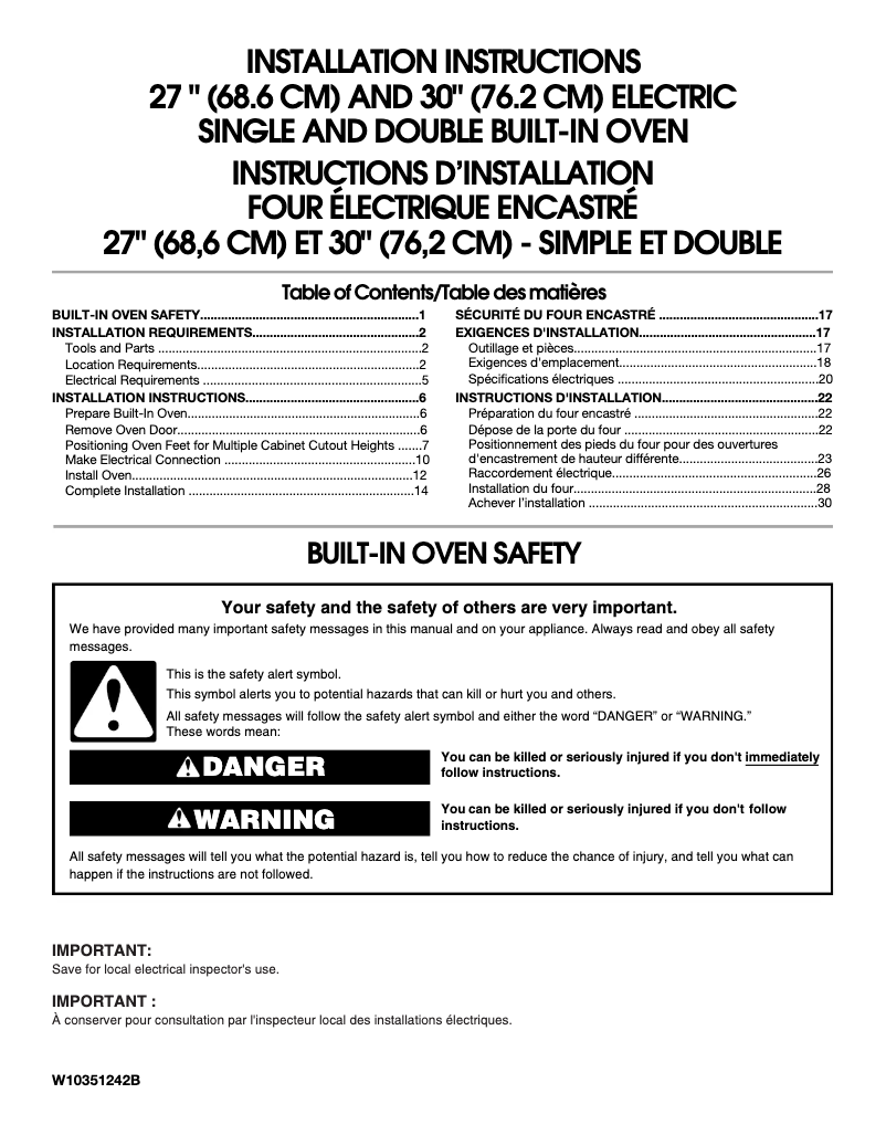 Page 1 de la notice Instructions / montage KitchenAid KEBS179BBL