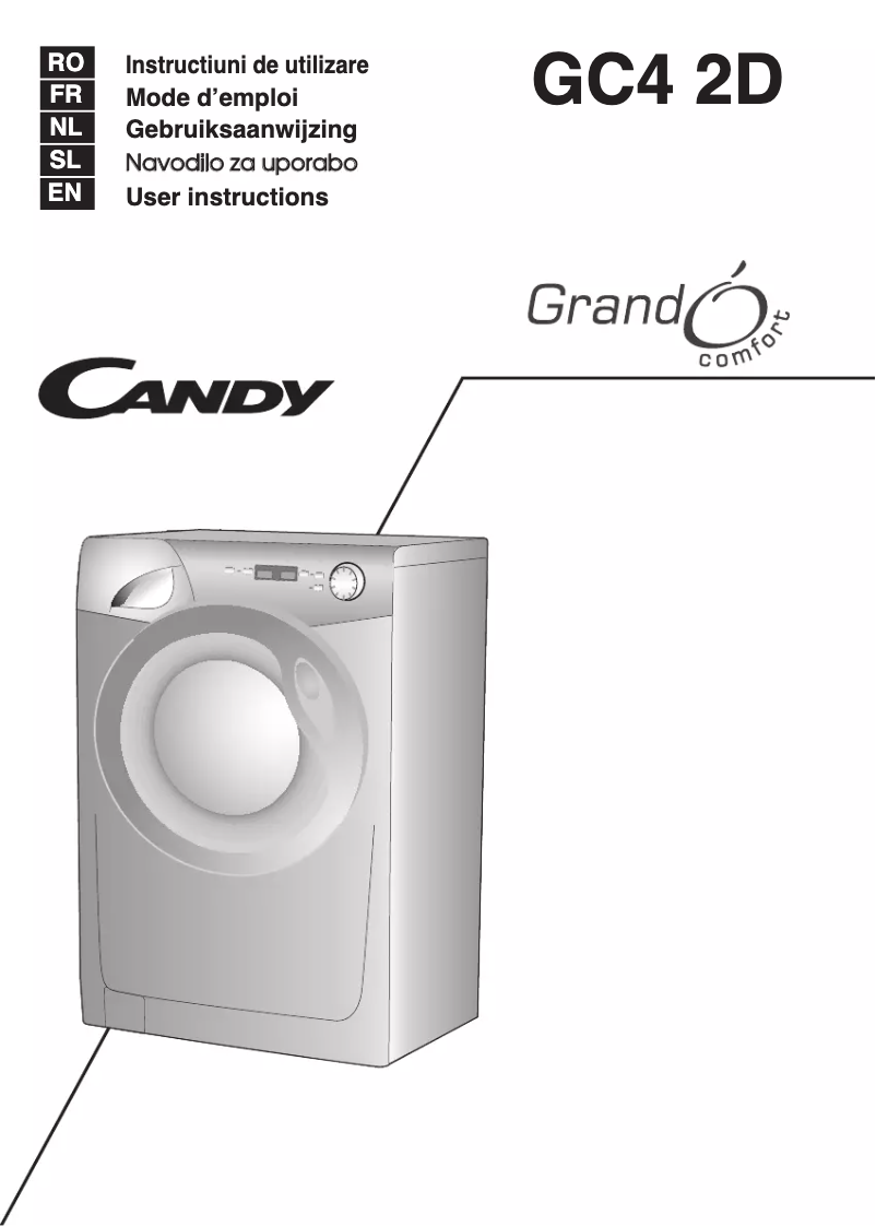 Page n°1 - Manuel utilisateur Candy GC4 1272D2
