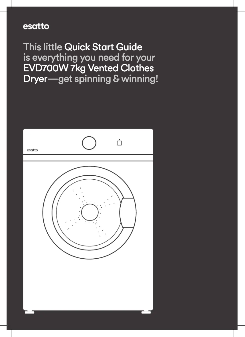 Page n°1 - Guide de démarrage rapide Esatto EVD700W