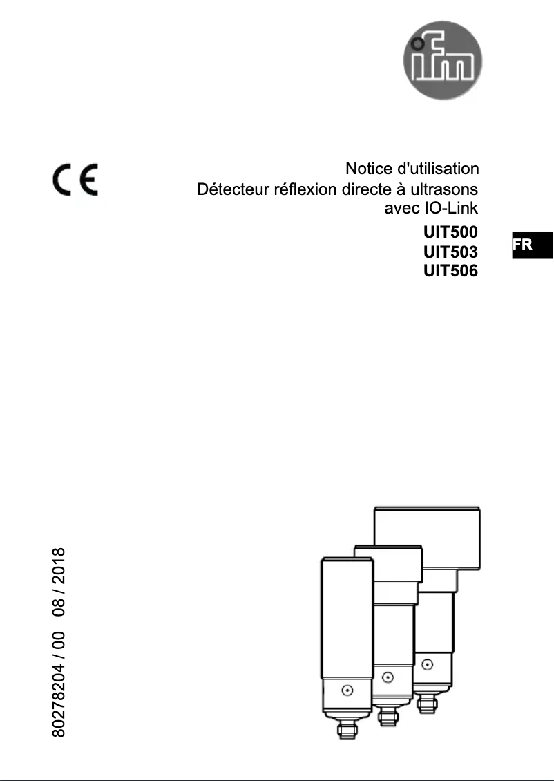 Page n°1 - Manuel utilisateur IFM UIT503