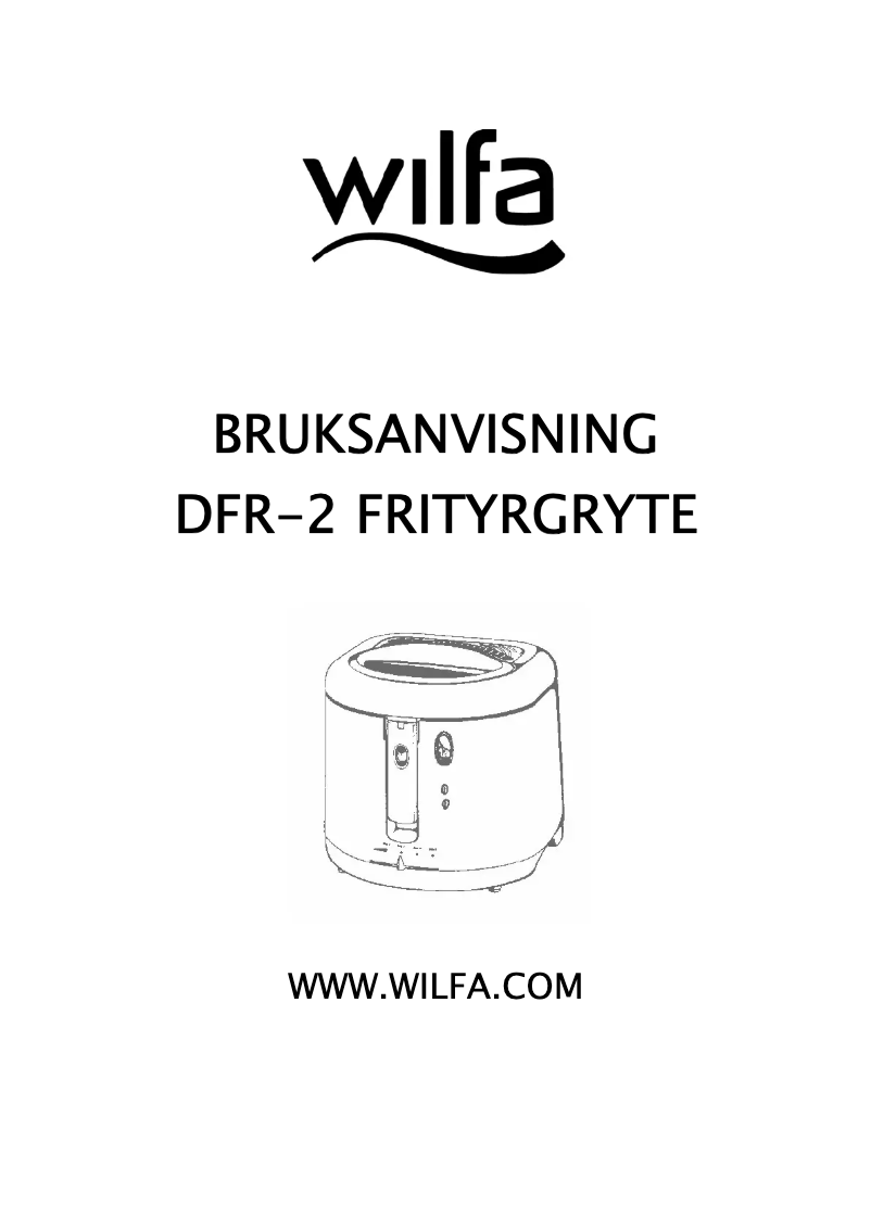 Page 1 de la notice Manuel utilisateur Wilfa DFR-2