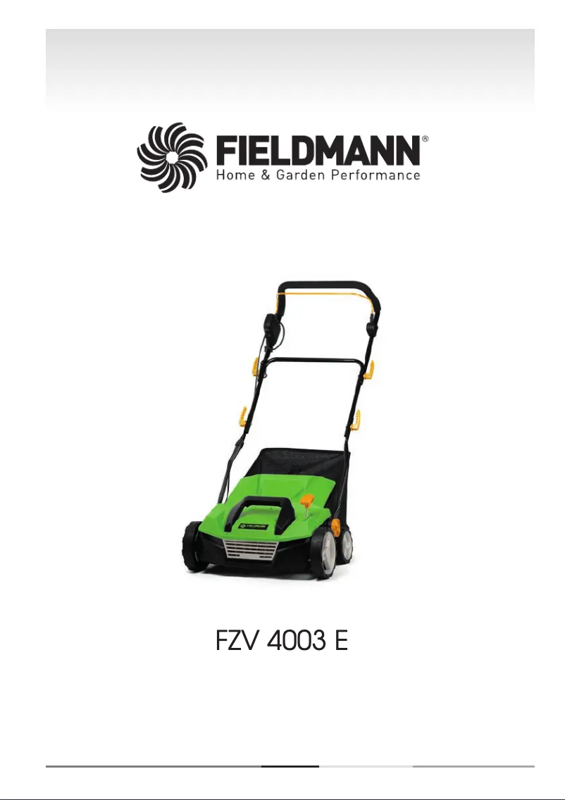 Page n°1 - Manuel utilisateur Fieldmann FZV 4003-E