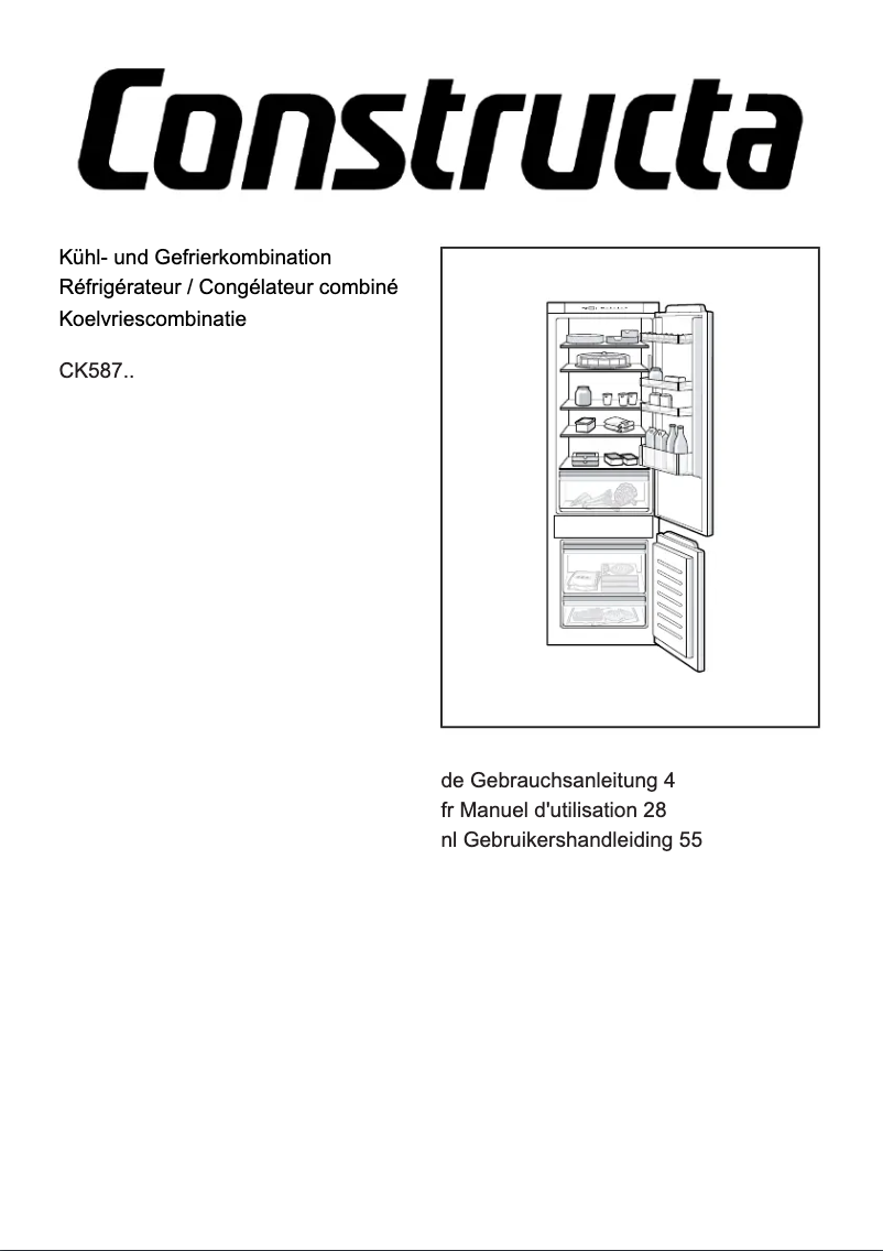 Page n°1 - Manuel utilisateur Constructa CK586NSE0