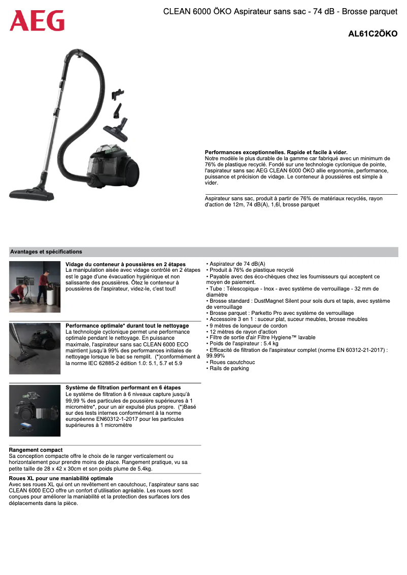 Image de la première page du manuel de l'appareil AL61C2ÖKO