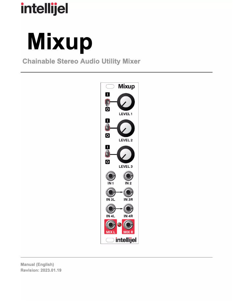 Page 1 de la notice Manuel utilisateur Intellijel Mixup