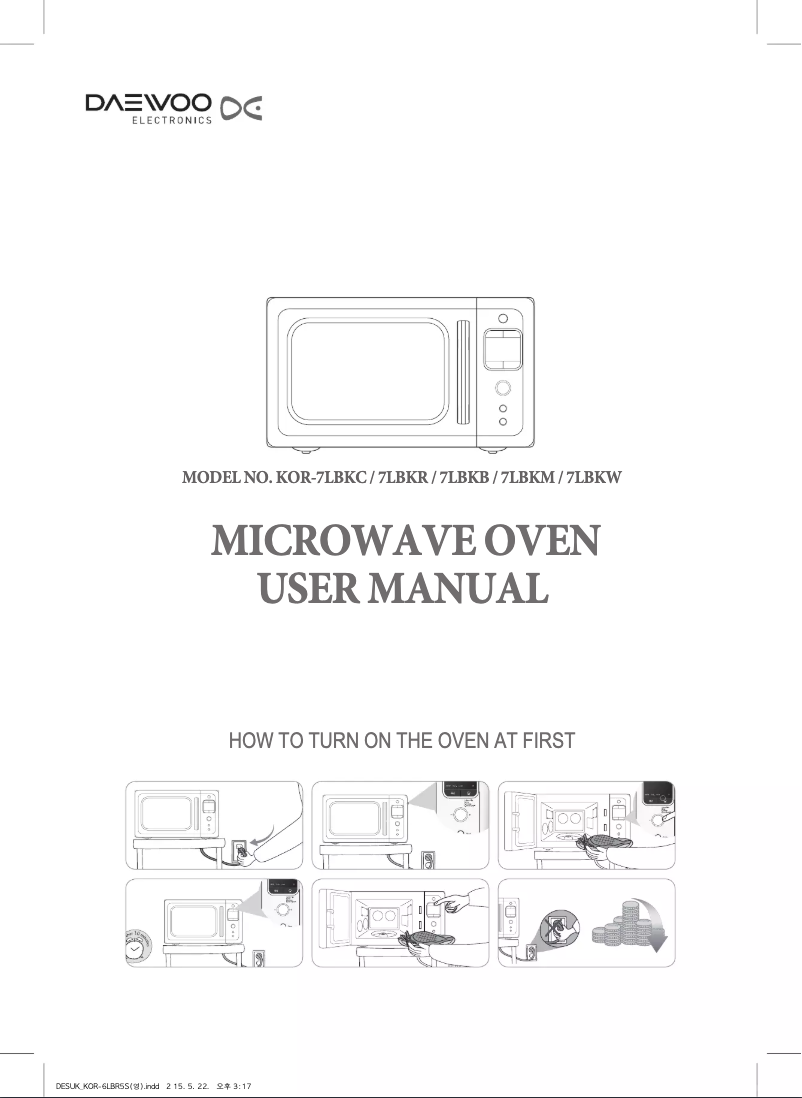 Page 1 de la notice Manuel utilisateur Daewoo KOR-7LBKW