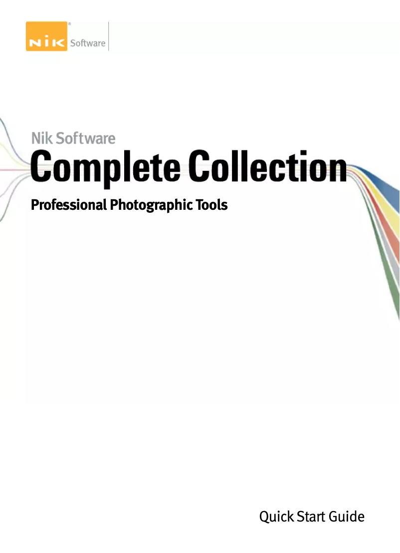 Page n°1 - Manuel utilisateur Nik Software Complete Collection