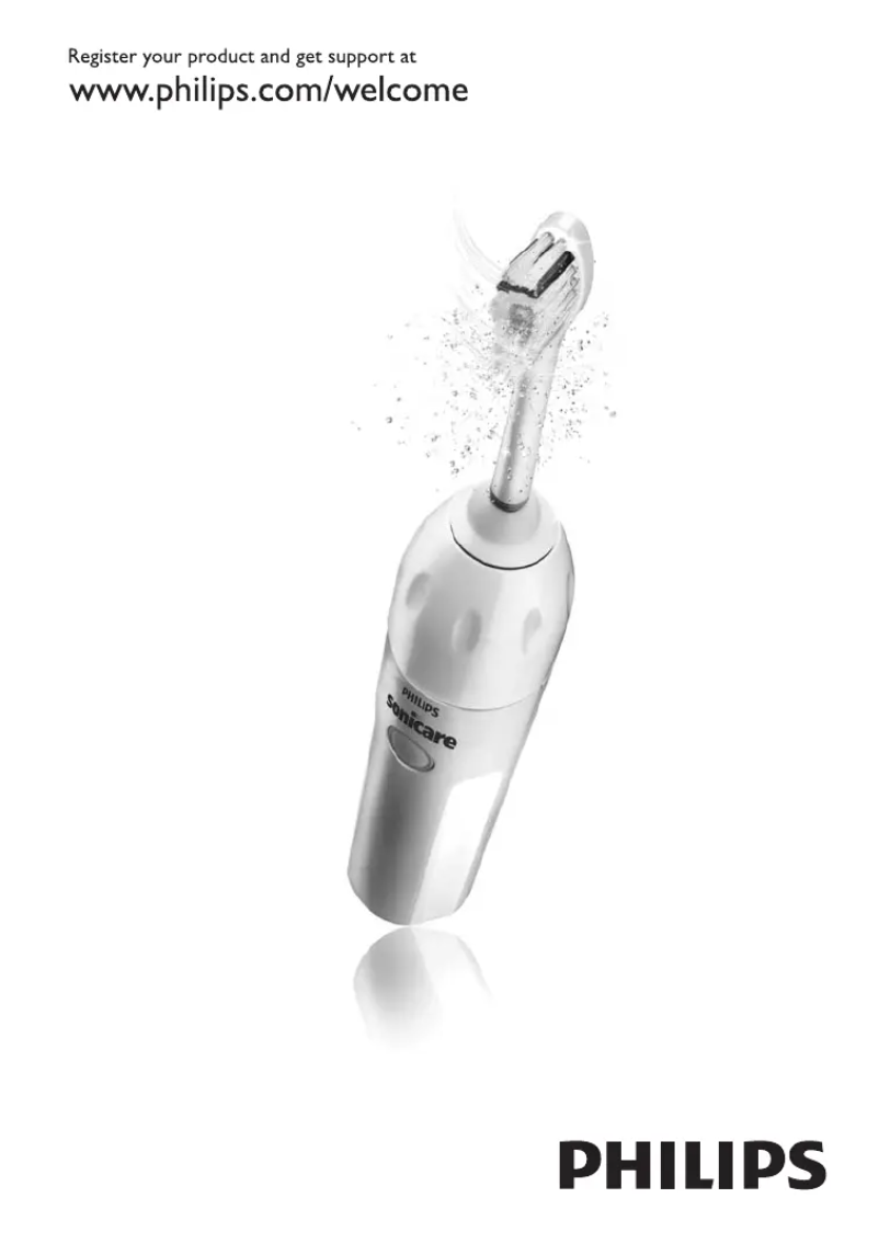 Image de la première page du manuel de l'appareil Sonicare Essence HX5853