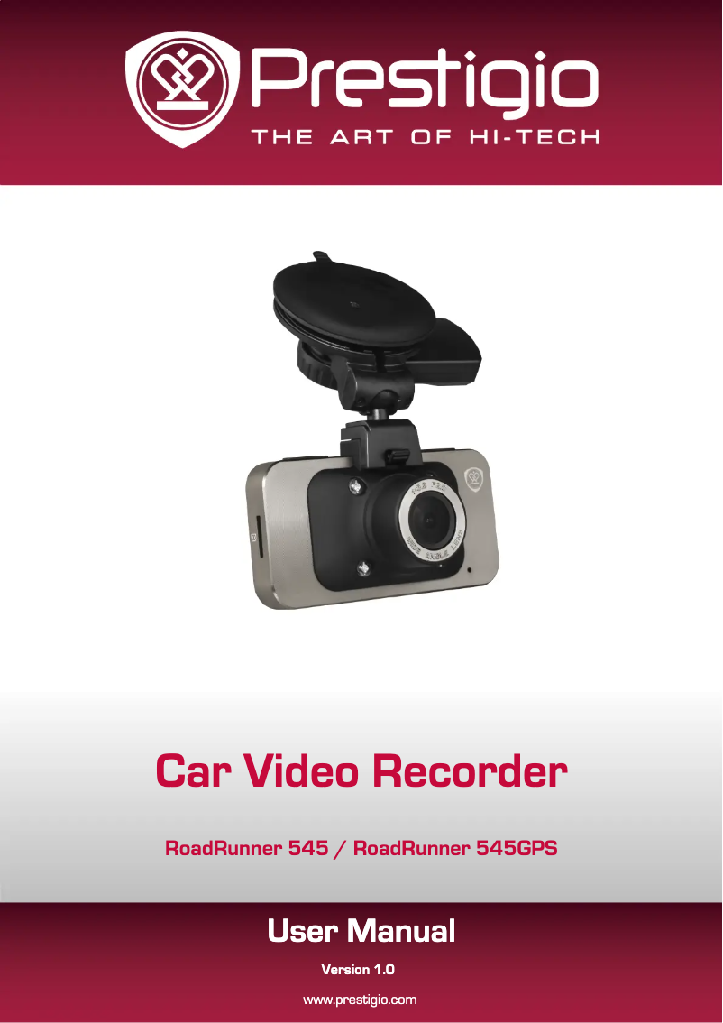 Page n°1 - Manuel utilisateur Prestigio RoadRunner 545