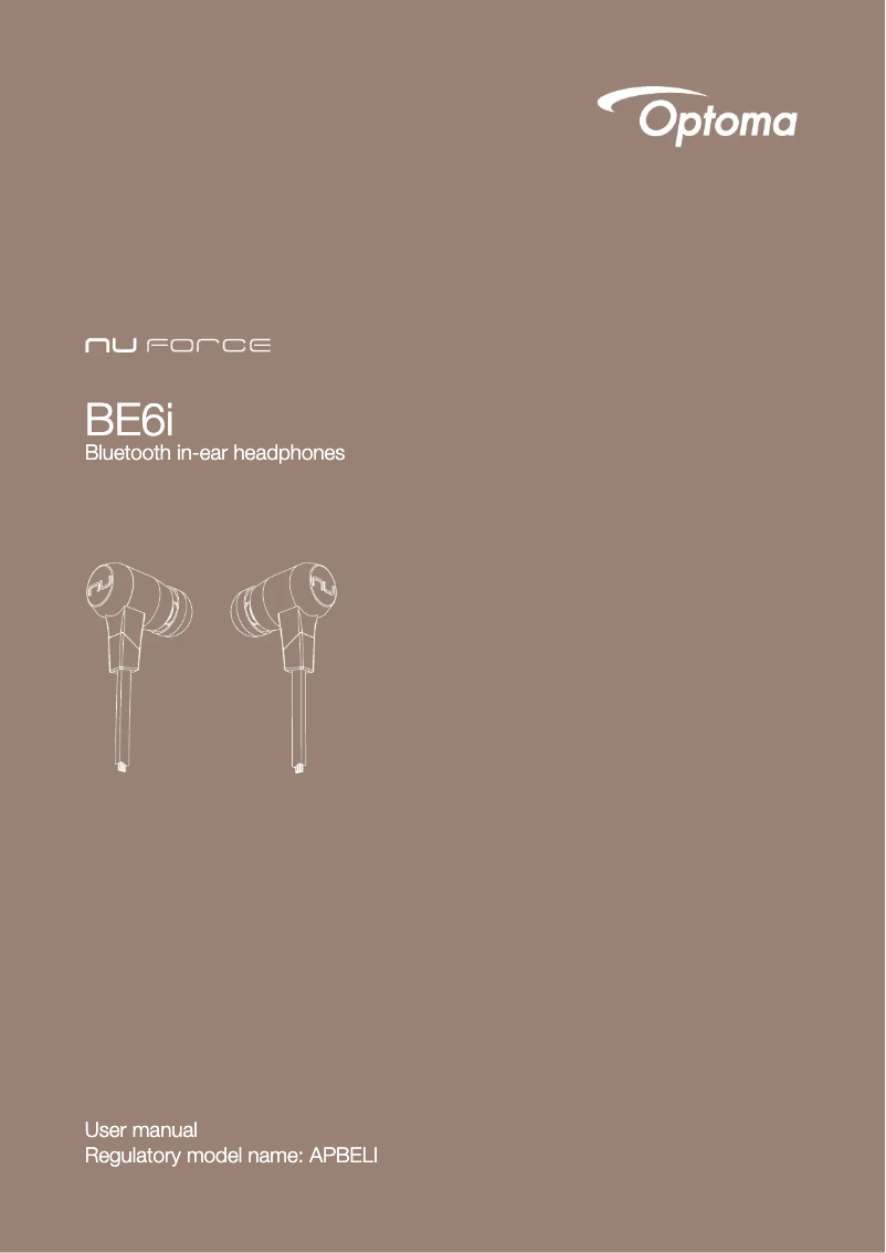 Page 1 de la notice Manuel utilisateur Optoma BE6i