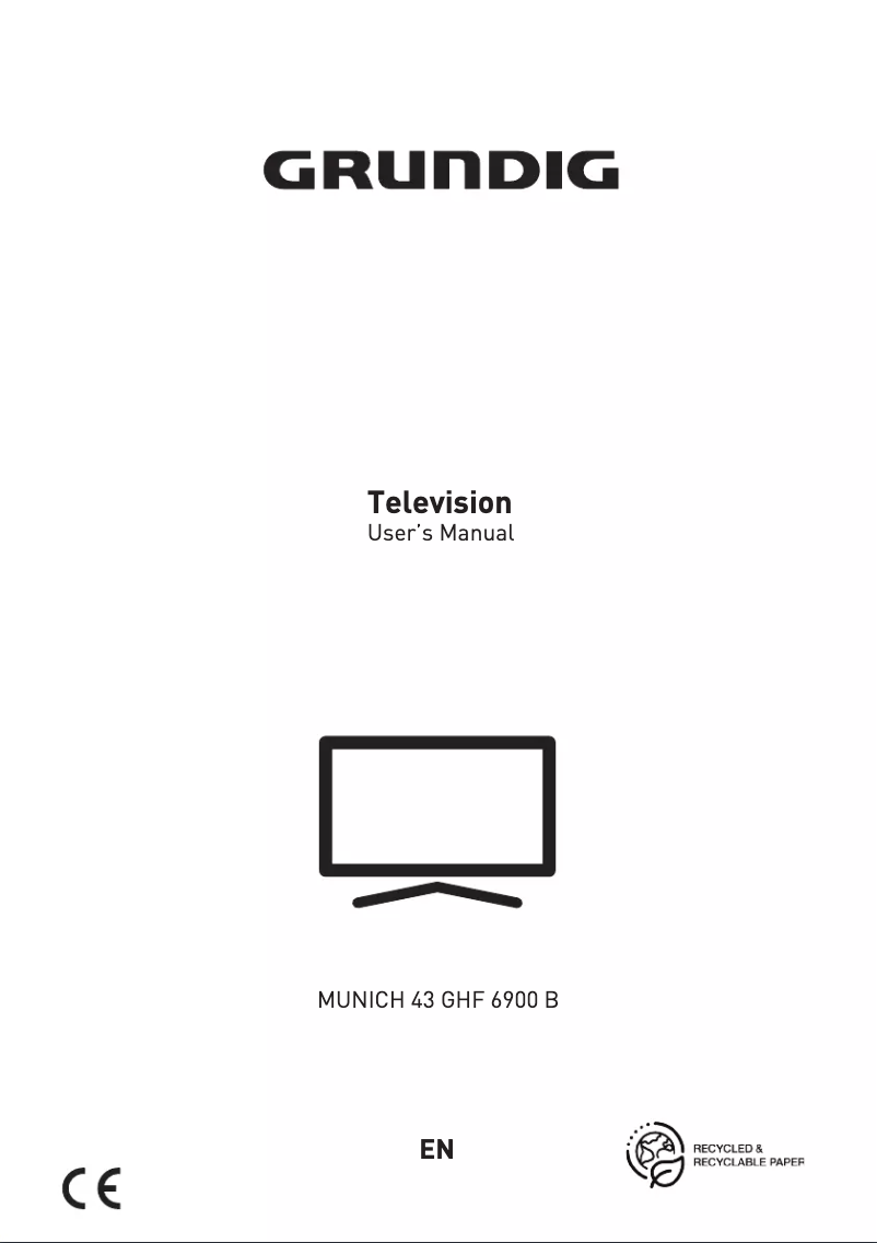 Page n°1 - Manuel utilisateur Grundig MUNICH 43 GHF 6900 B