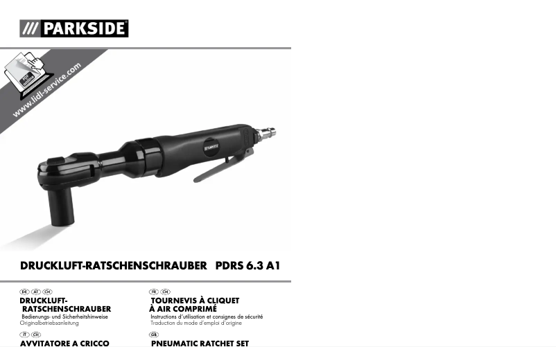 Image de la première page du manuel de l'appareil PDRS 6.3 A1
