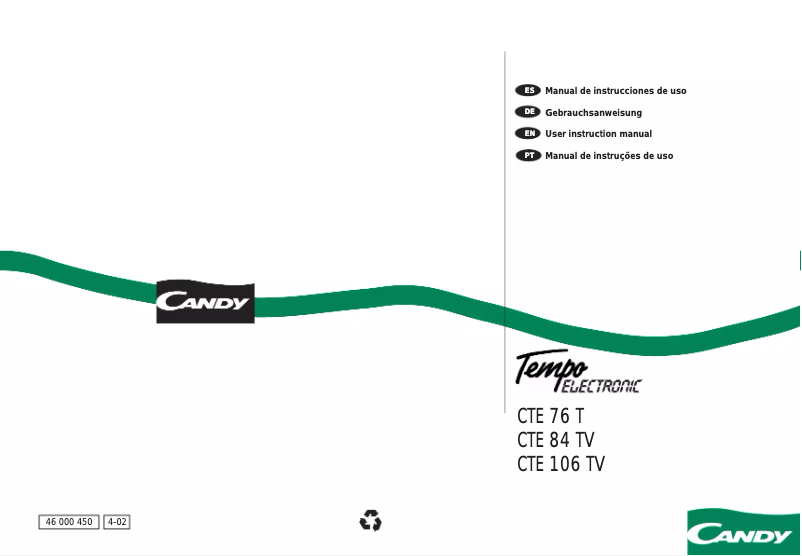 Page 1 de la notice Manuel utilisateur Candy LBCTE76TES