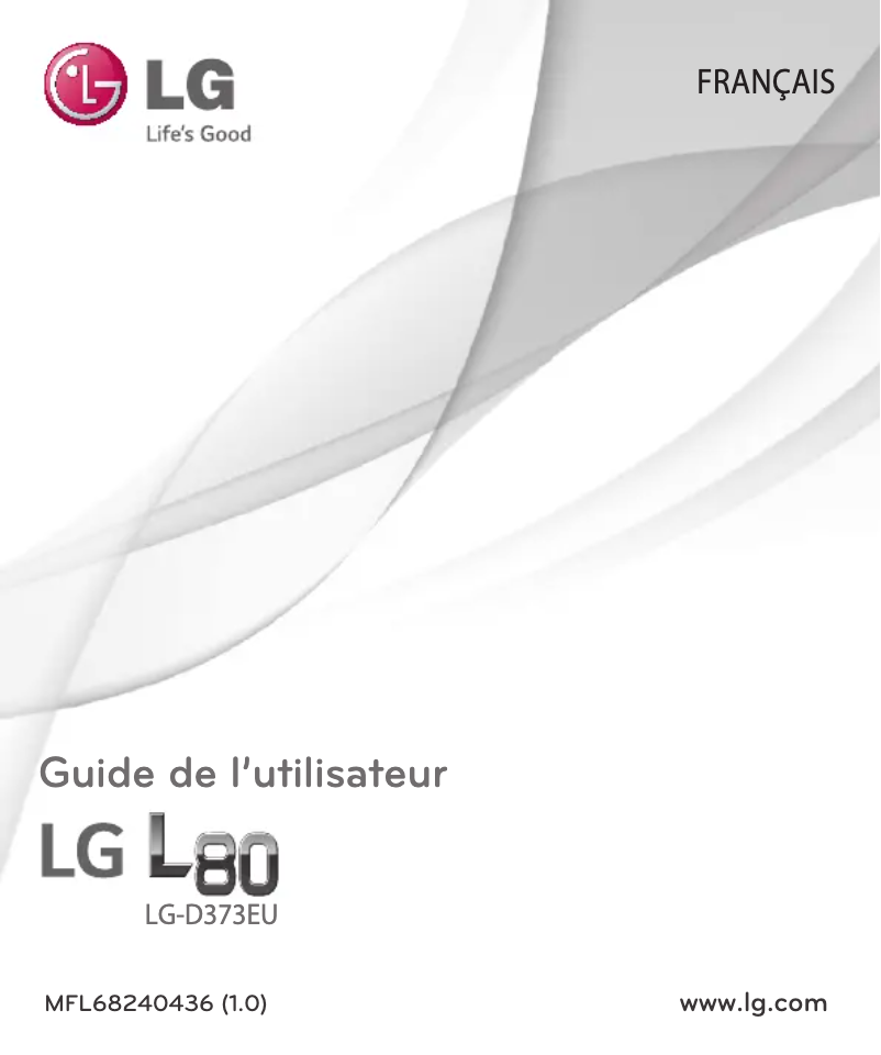Page 1 de la notice Manuel utilisateur LG D373EU