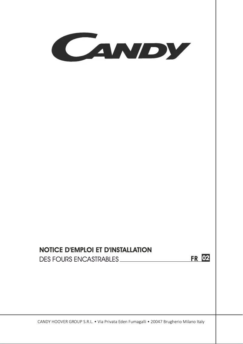 Page 1 de la notice Manuel utilisateur Candy FCS 245 N