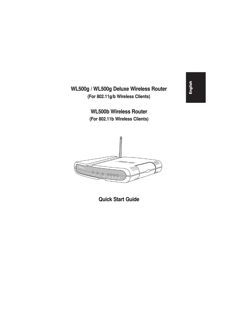 Page 1 de la notice Manuel utilisateur Asus WL-500G
