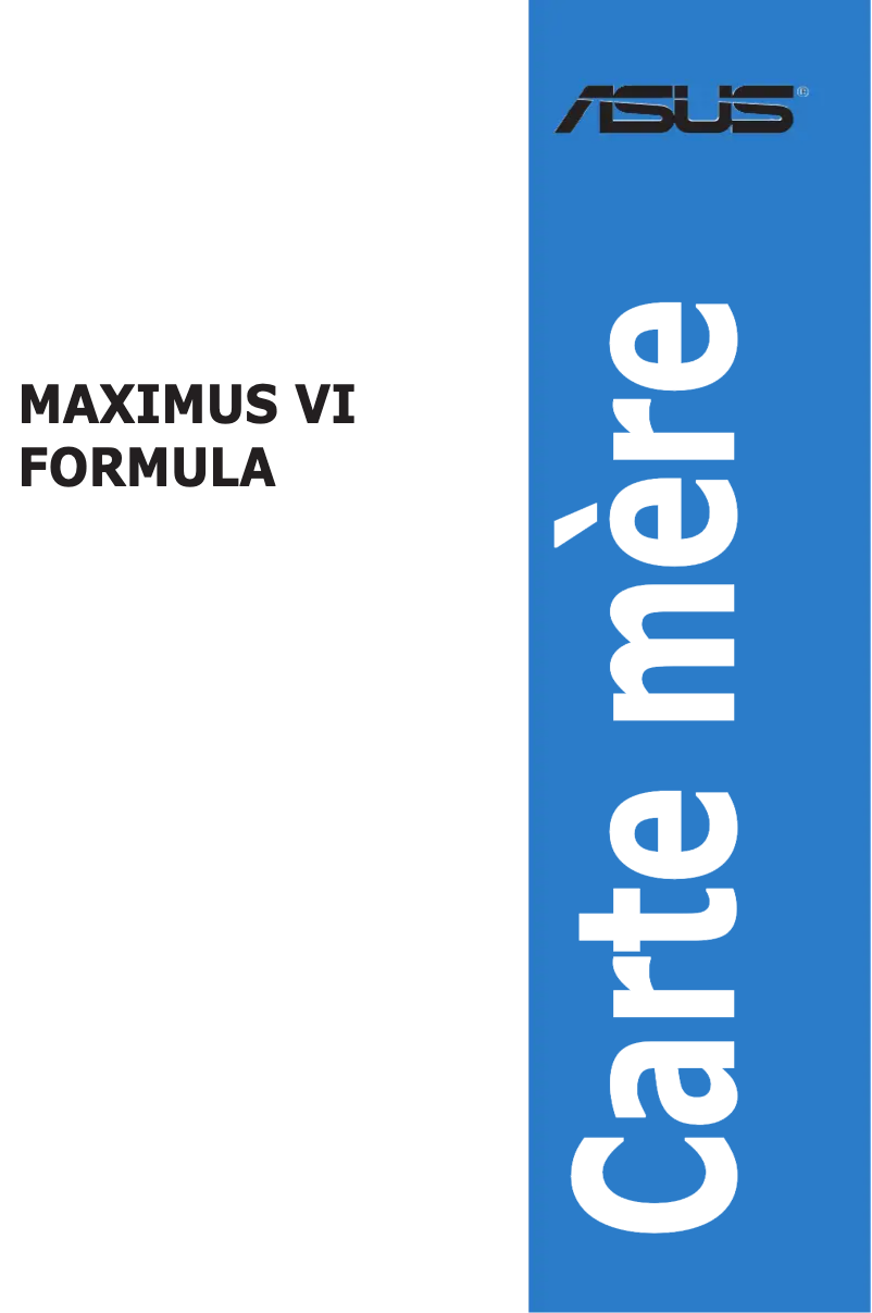 Page 1 de la notice Manuel utilisateur Asus MAXIMUS VI FORMULA