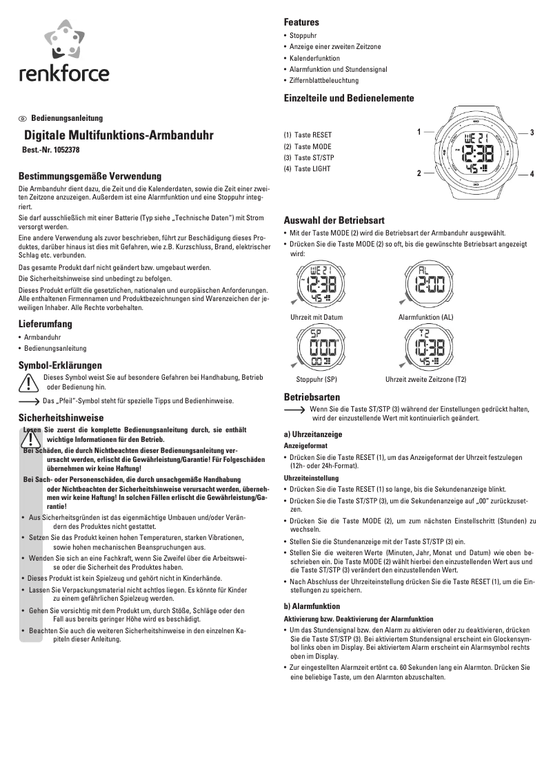 Image de la première page du manuel de l'appareil 1052378