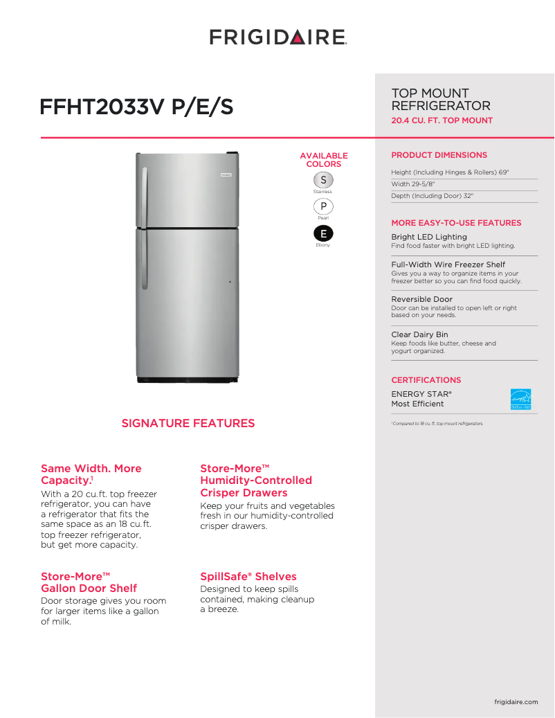 Image de la première page du manuel de l'appareil FFHT2033VE