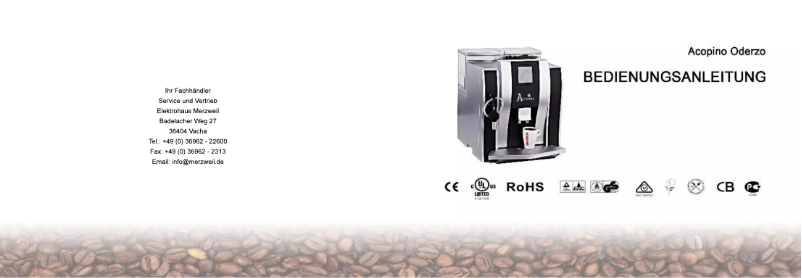 Page n°1 - Manuel utilisateur Acopino Oderzo