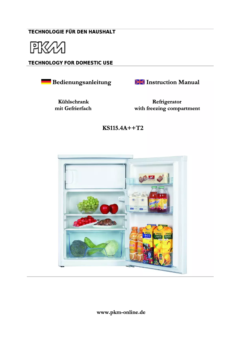 Image de la première page du manuel de l'appareil KS115.A++T2