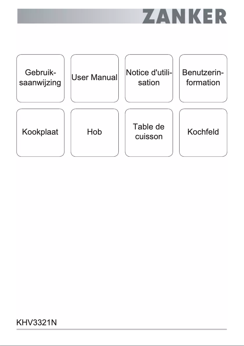 Page 1 de la notice Manuel utilisateur Zanker KHV3321N