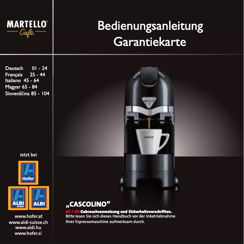 Page n°1 - Manuel utilisateur Martello Cascolino